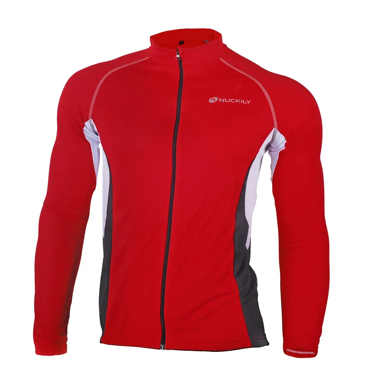 Nuckily Mycycology Mh008 Full Sleeves Cycling Jersey - Red 1