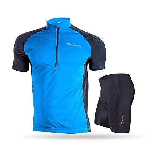 Nuckily Nj601 Ns355 Half Jersey And Shorts Set - Blue 1
