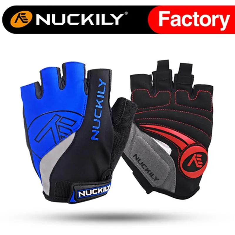 Nuckily Mc-Pc01 Mycycology Half Finger Cycling Biking Motorbike Gloves - Blue 1