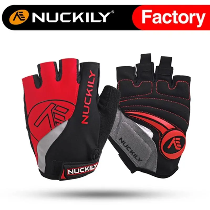 Nuckily Mc-Pc01 Mycycology Half Finger Cycling Biking Motorbike Gloves - Red 1