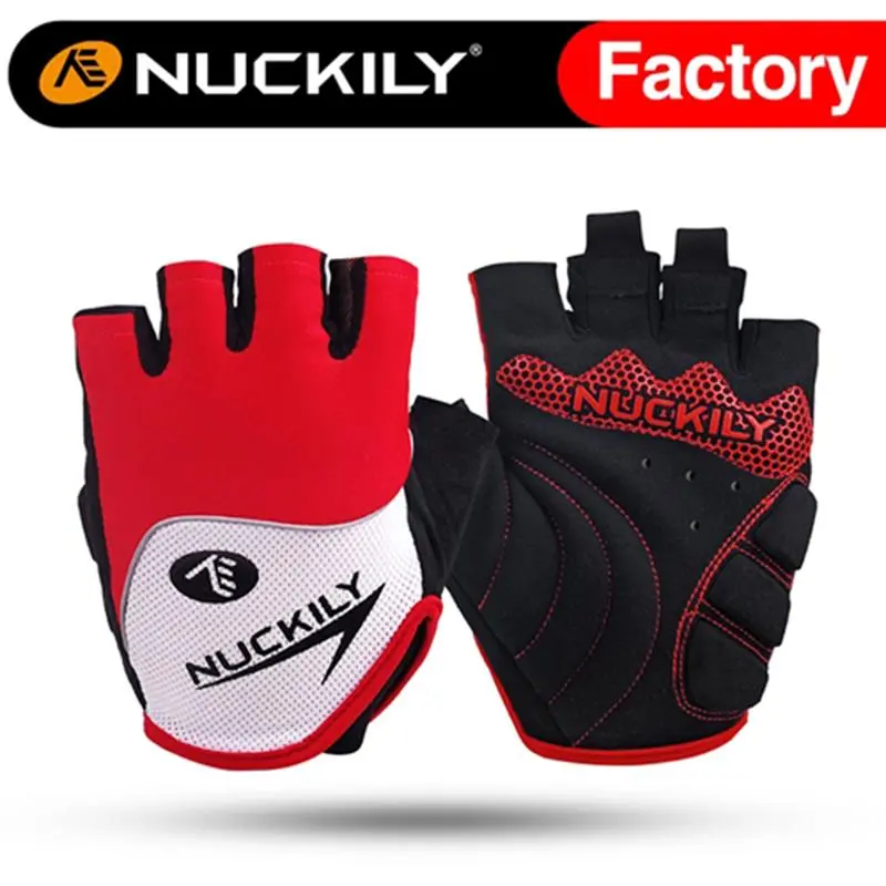 Nuckily Mycycology Half Finger Cycling Biking Motorbike Gloves - Red 1