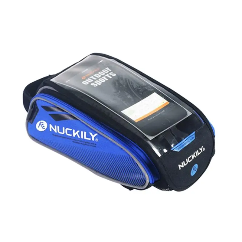 Nuckily Mc-Pl06 Blue Bicycle Saddle Bag For Mobile Phone And Accessories 1