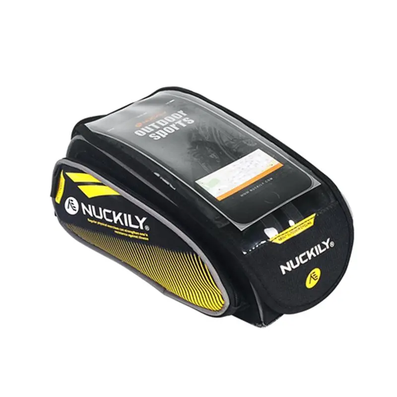 Nuckily Mc-Pl06 Yellow Bicycle Saddle Bag For Mobile Phone And Accessories 1