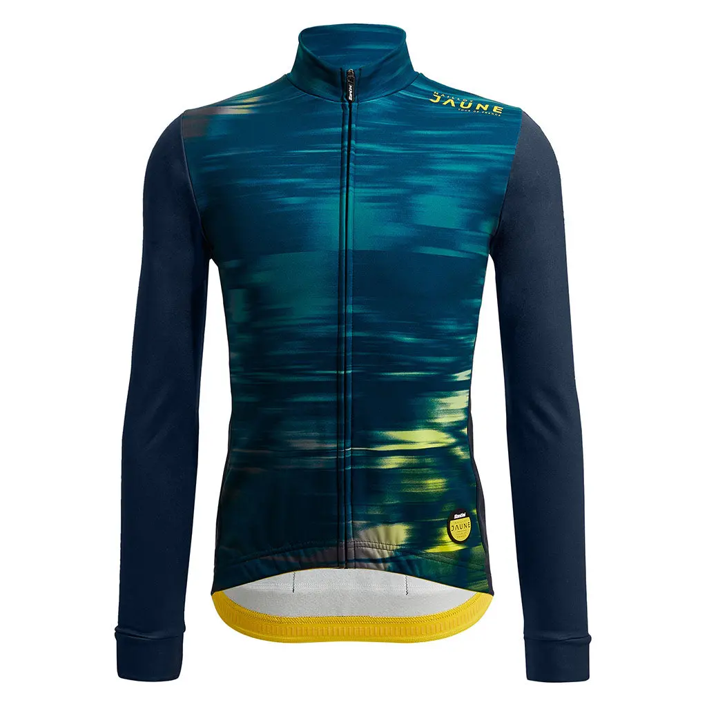 Santini Tour De France Lm Jaune Long Sleeve Jersey - Print 1