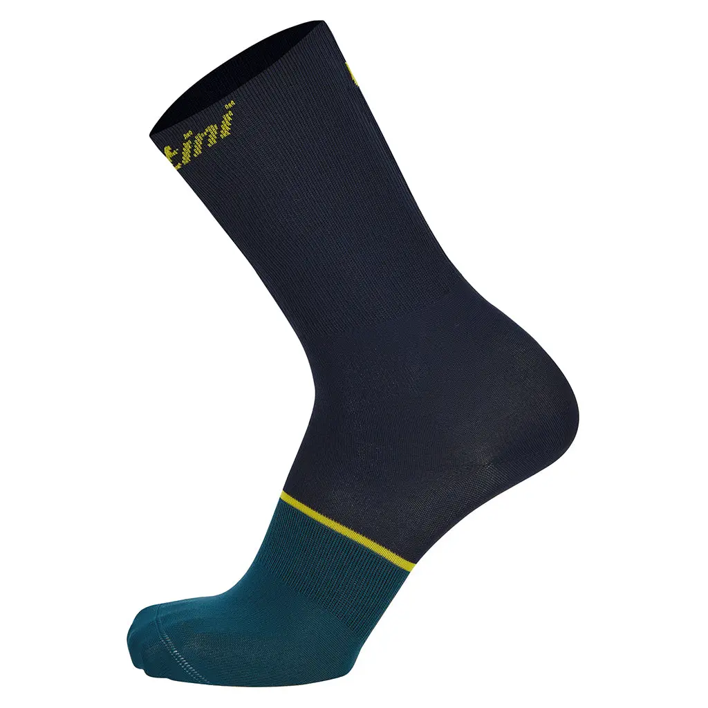 Santini Tdf Le Maillot Jaune Socks - Navy Blue 1