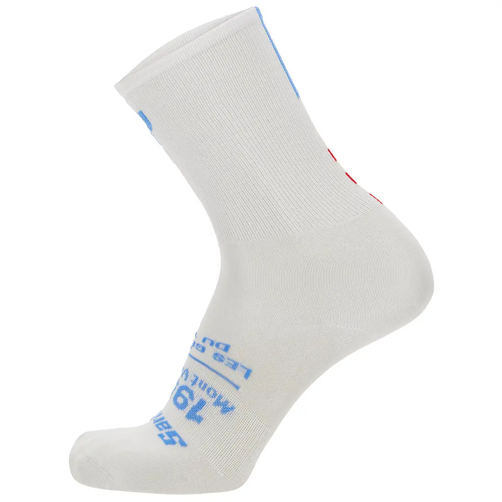 Santini Tdf Le Maillot Jaune Mount Ventoux Socks - White 1