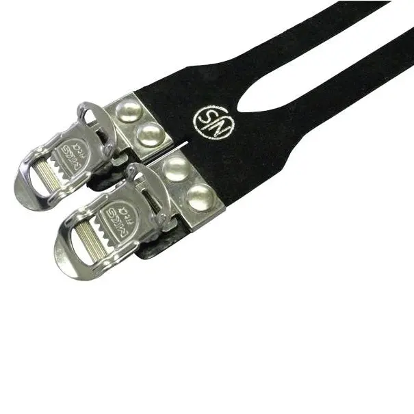 Mks Track Toe-Clip Belt 2 Buckle Made Of Suede Black Njs Approved 1