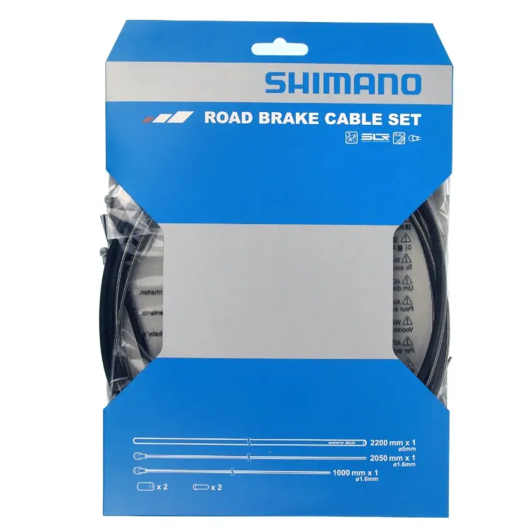Shimano Road Stainless Brake Cable And Housing Set (Black) 1