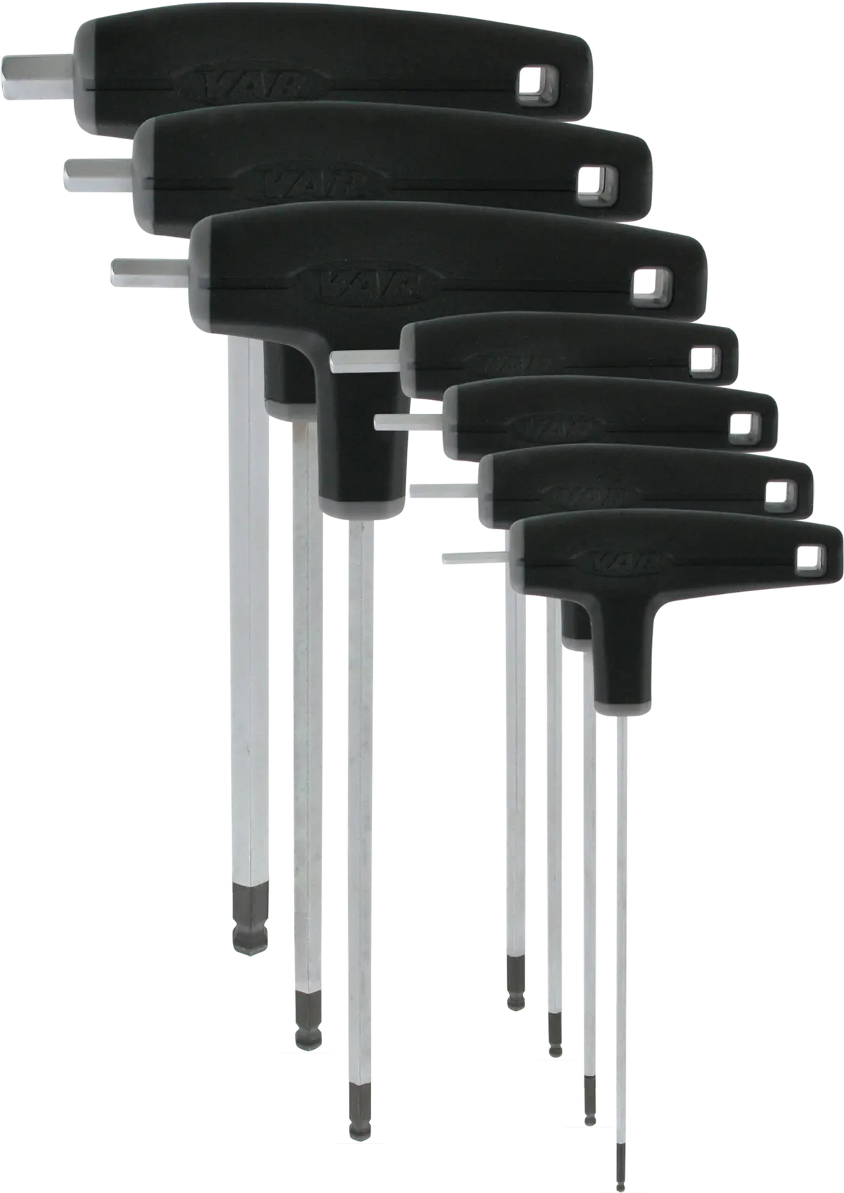 Var Set 7 P-Handled Hex Wrenches With Ball-Ends From 2 To 8 Mm Tool 1