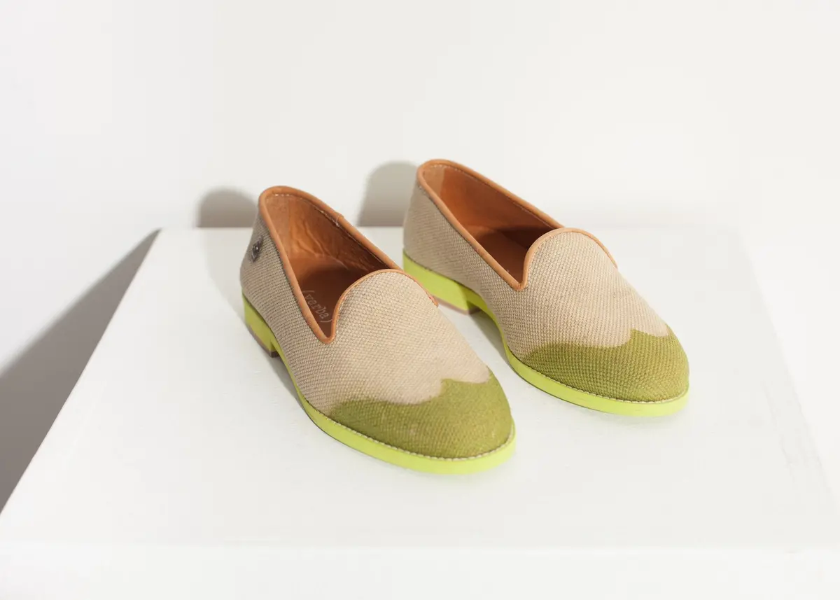 Wingtip Loafer In Lime 1