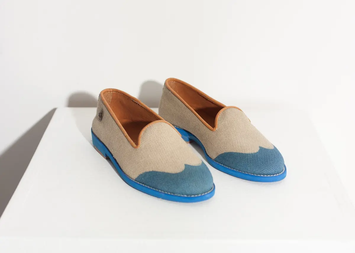 Wingtip Loafer In Blue 1