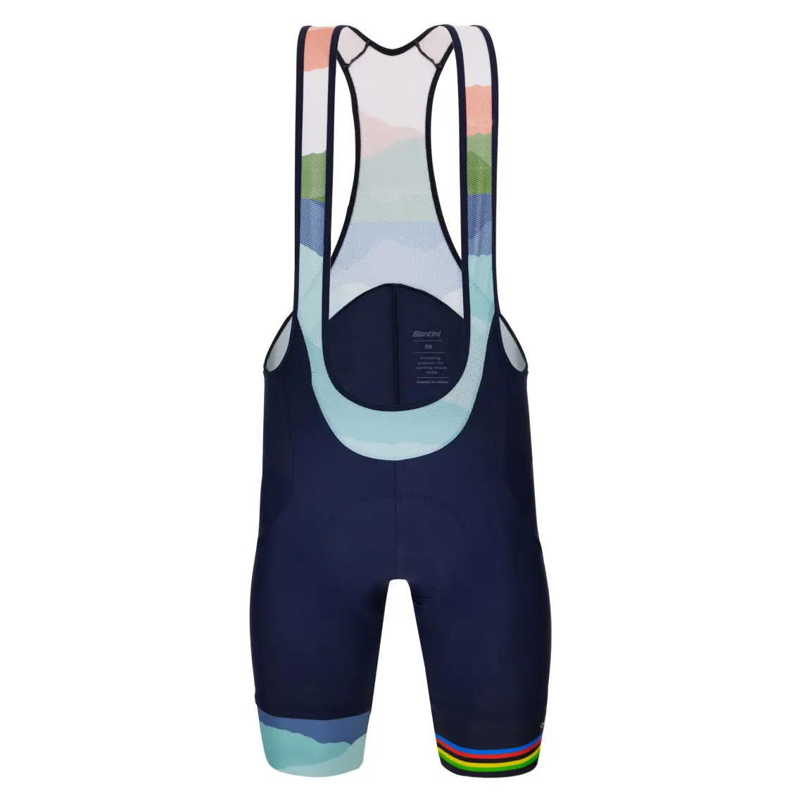 Santini 2023 Uci Cycling World Championships Cloudscape Bib Shorts - Blue 1