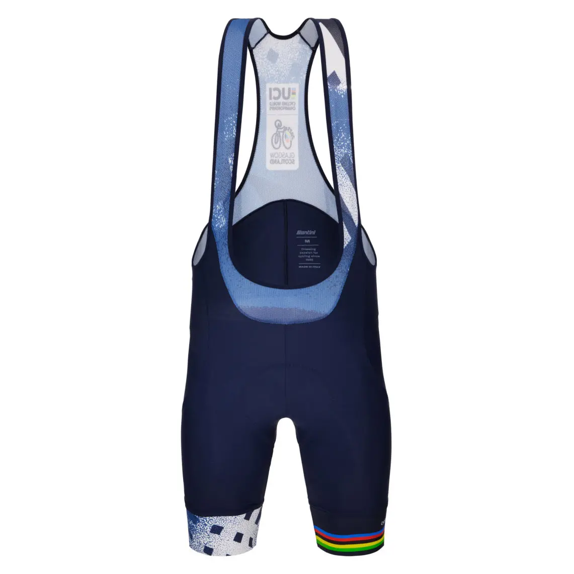 Santini 2023 Uci Cycling World Championships City Grid Bib Shorts - Navy Blue 1