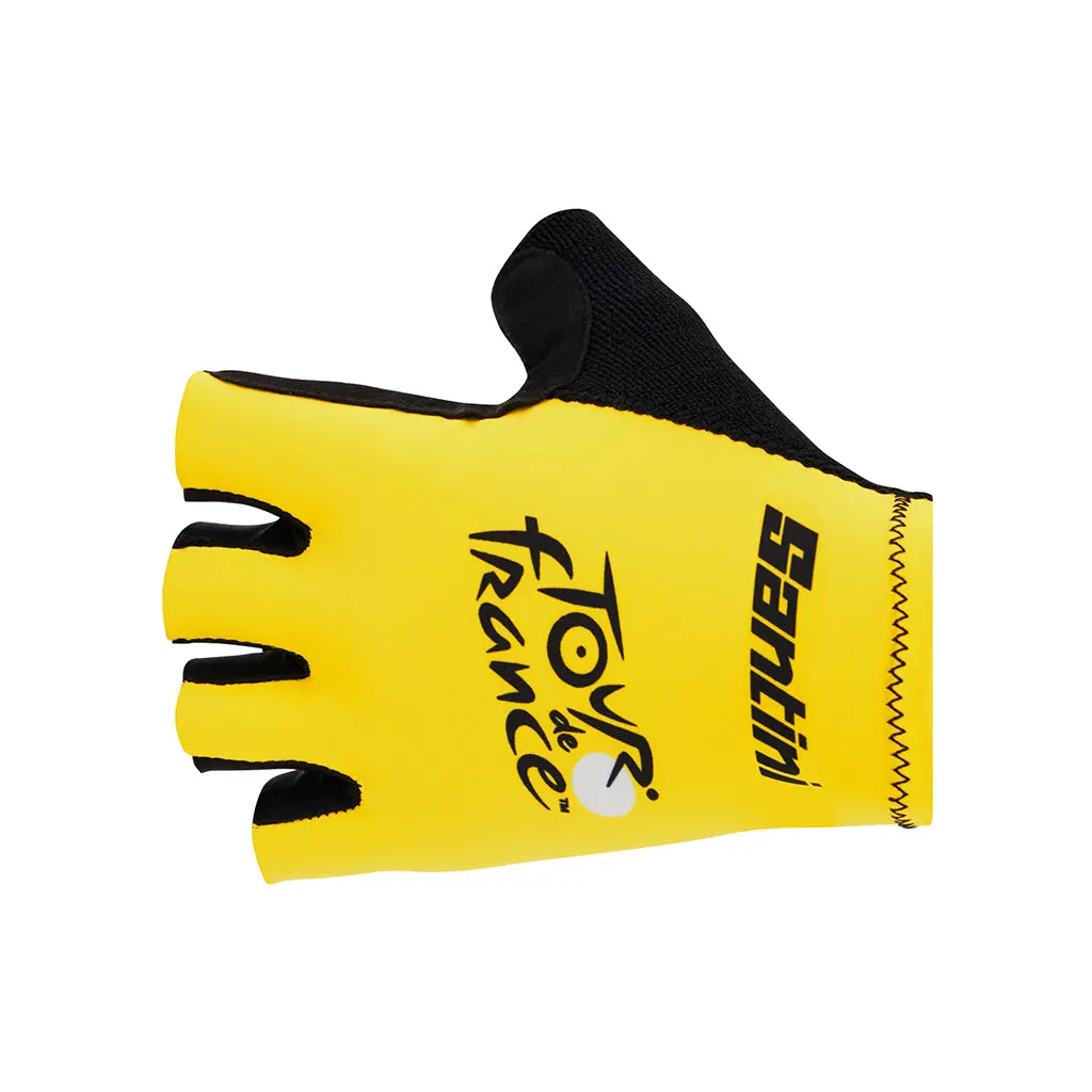 Santini Tdf Overall Leader Gloves - Yellow 1