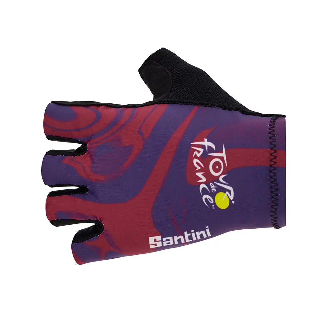 Santini Tdf Bordeaux Gloves - Print 1