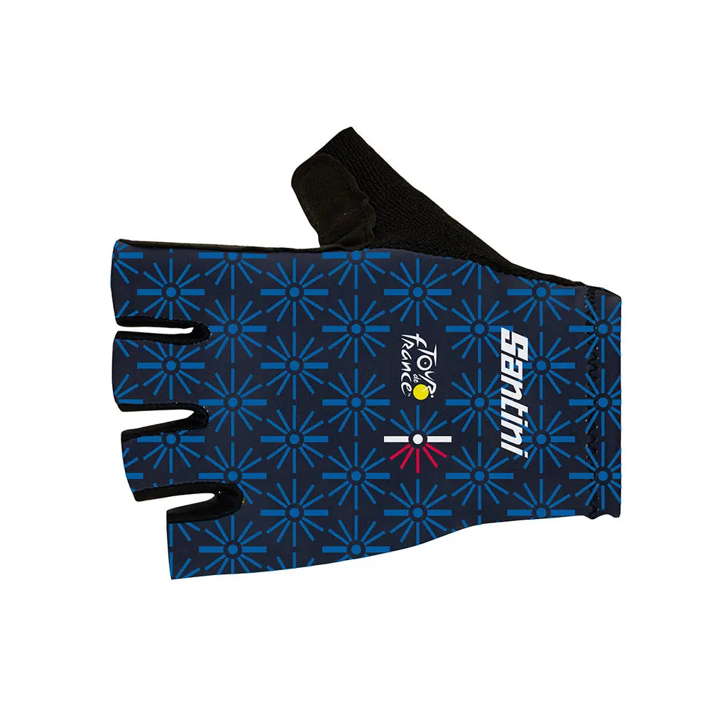 Santini Tour De France Trionfo Gloves - Navy Blue 1
