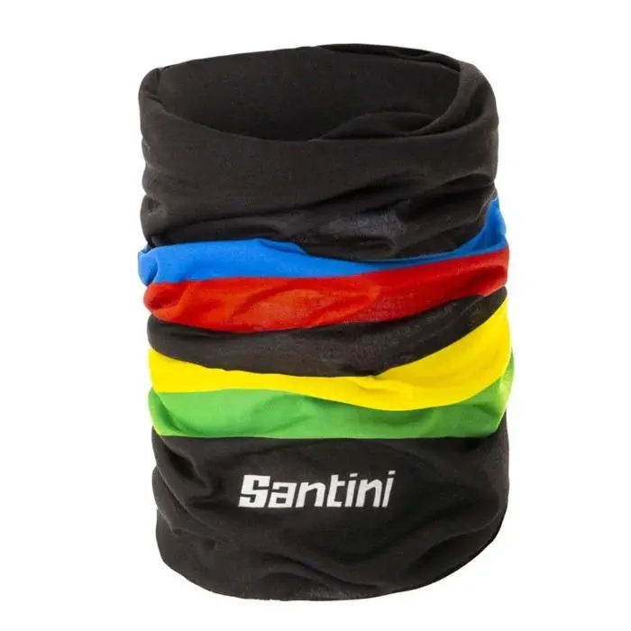 Santini Uci Rainbow Stripes Neck Warmer 2