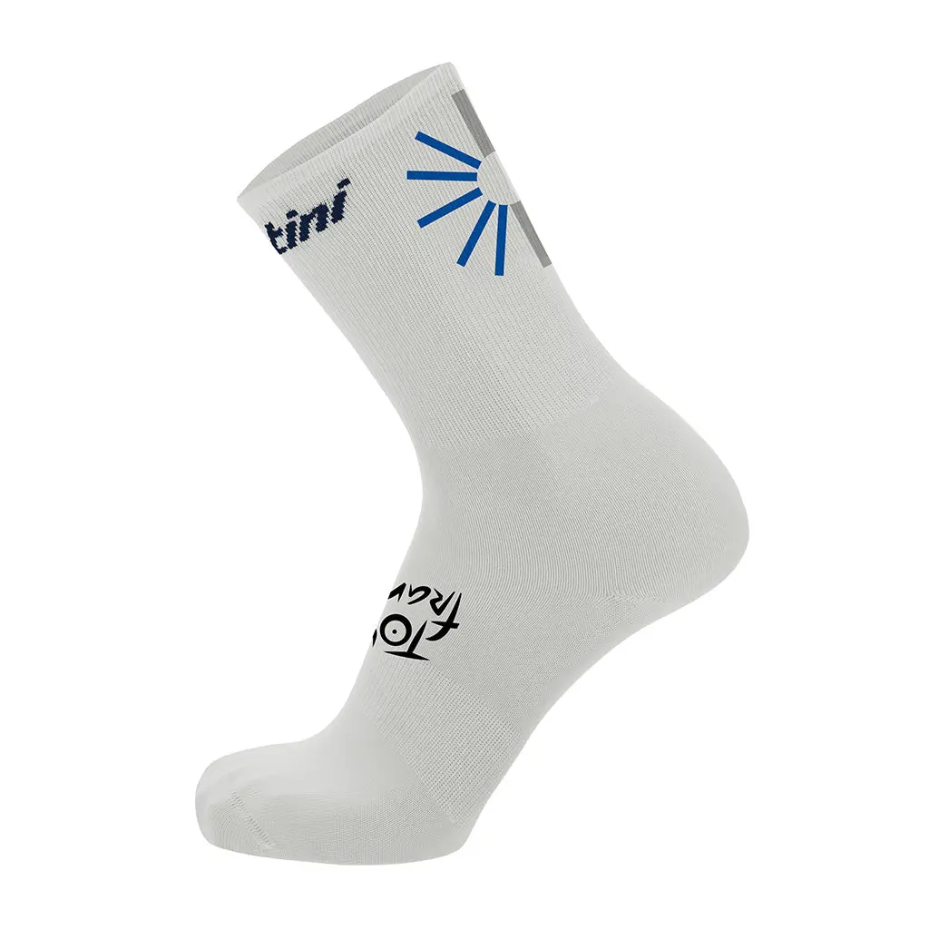 Santini Tour De France Trionfo Socks 2023 - White 1
