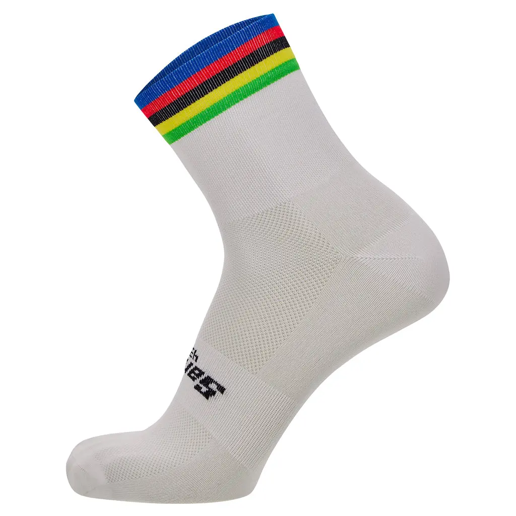 Santini Uci World Champ Socks - White 1