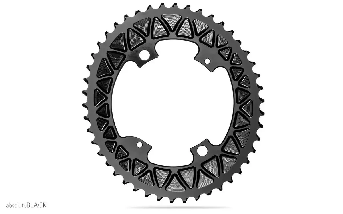 Absolute Black Oval Gravel Cr 2X 110/4 Bcd-30T/32T - Black 1