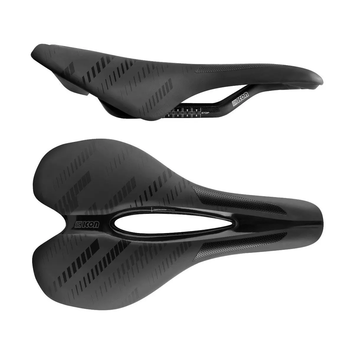 Scicon Mens Elan Short Nose Power Ergo Design Saddle - Black 1