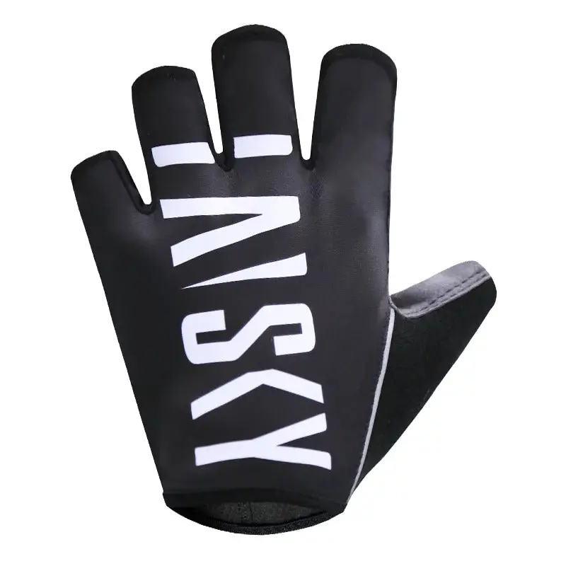 Baisky Bicycle Half-Finger Gloves Trhf349 - Happy Black 1