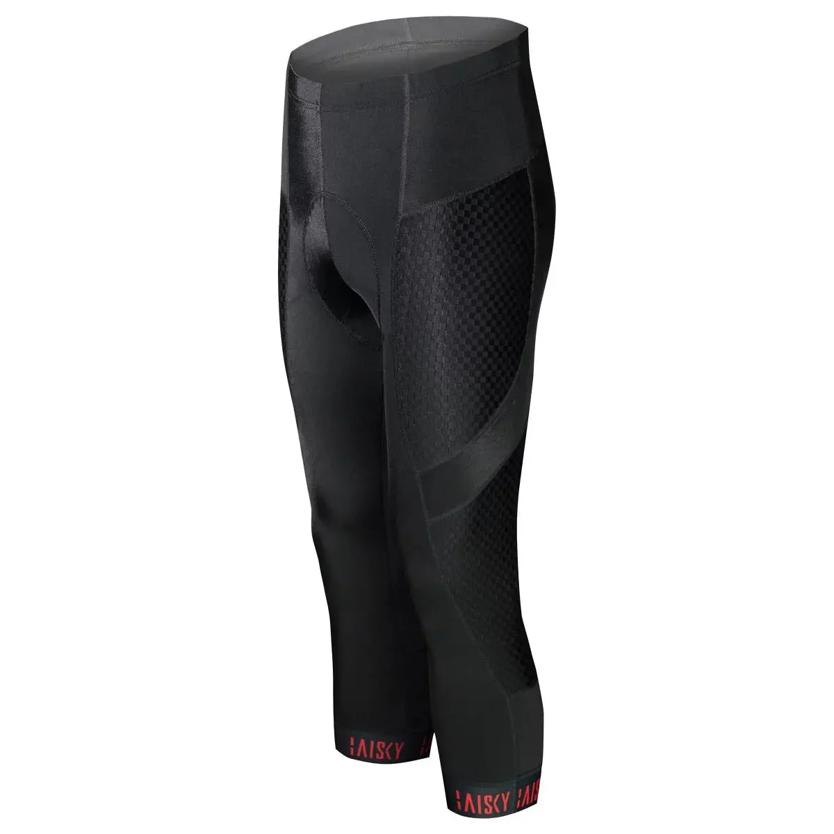 Baisky Mens Endurance Cropped Tights With Vion Insert Pads - Windblown Black 1