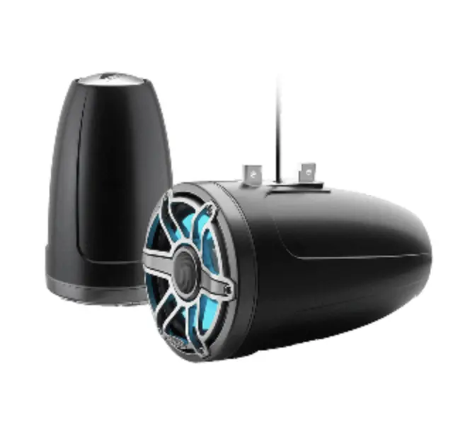 Jl Audio M6 Series 8.8" Enclosed Tower Coaxial System W/Titanium Sport Grille & Transflective™ Led Lighting - M6-880Etxv3-Sb-S-Gmti-I 010-03281-00 1