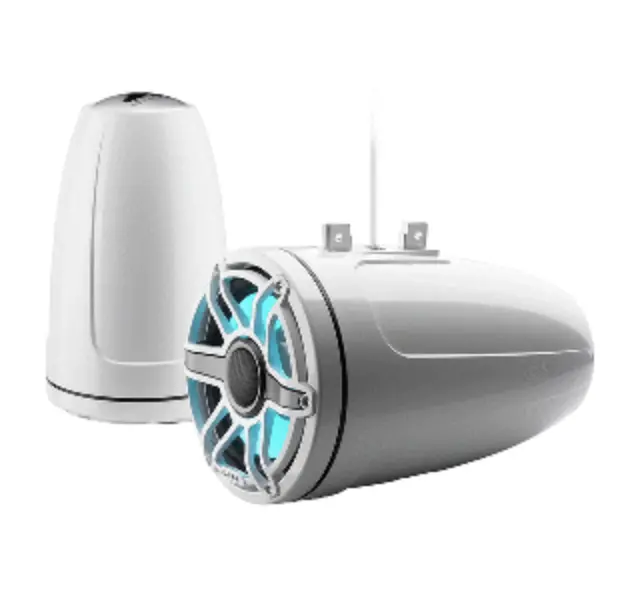 Jl Audio M6 Series 8.8" Enclosed Tower Coaxial System W/Gloss White Sport Grille & Transflective™ Led Lighting - M6-880Etxv3-Gw-S-Gwgw-I 010-03283-00 1