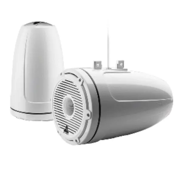 Jl Audio M6 Series 8.8" Enclosed Tower Coaxial System W/Gloss White Classic Grille - M6-880Etxv3-Gw-C-3Gw 010-03857-00 1