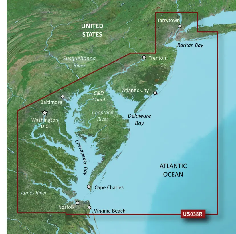 Bluechart® G3 Vision® Hd - Vus038r - New York - Chesapeake - Microsd™/Sd™  010-C1004-00 1