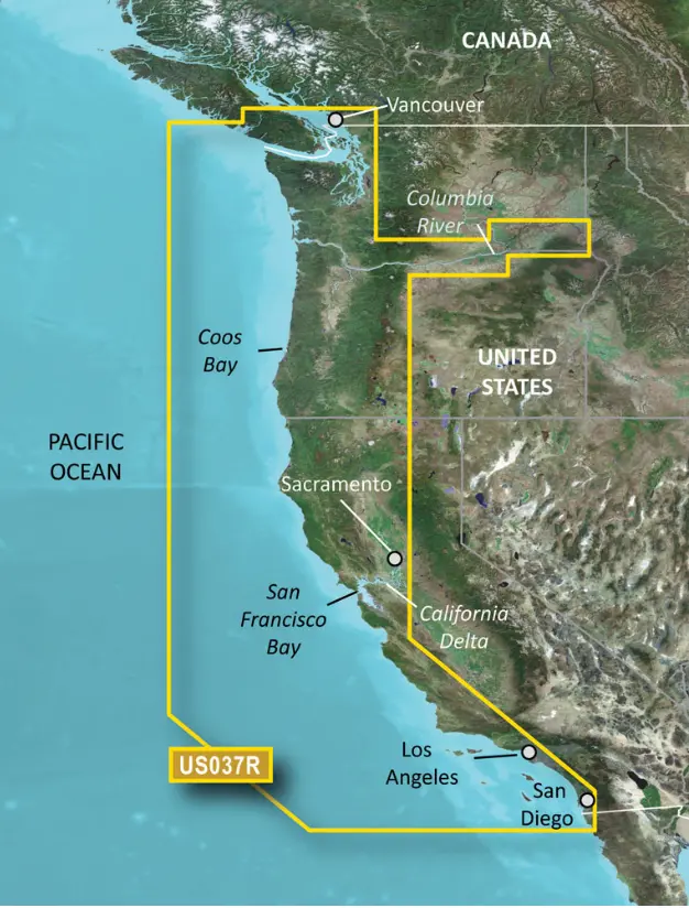 Garmin Bluechart® G3 Vision® Hd - Vus037r - Vancouver - San Diego - Microsd™/Sd™ 010-C1003-00 (Special Order) 1