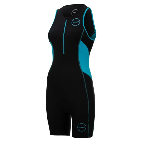Zone3 Womens Activate Trisuit - Black/Turquoise 1