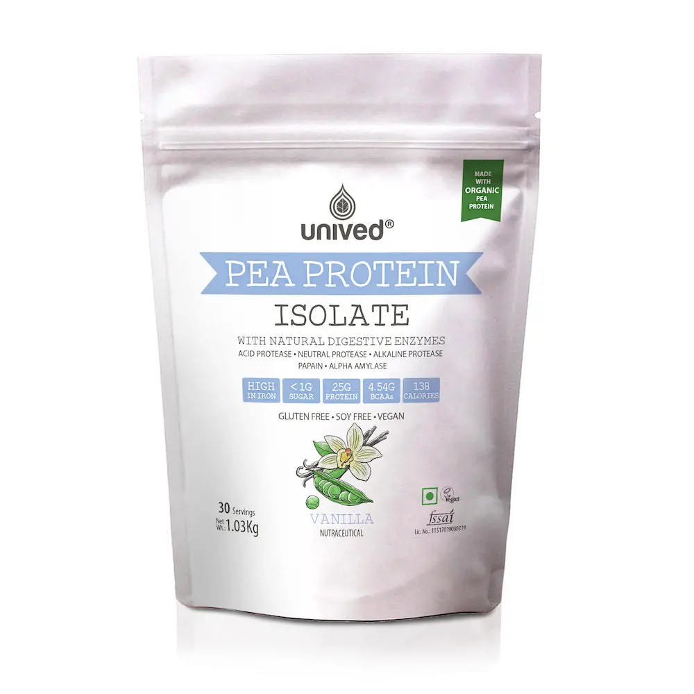 Unived Pea Protein Isolate – Organic Vegan Pea Protein With Natural Digestive Enzymes 1