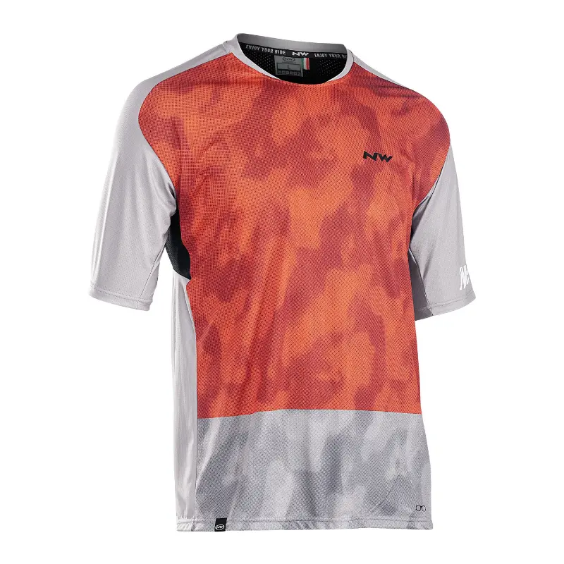 Northwave Mtb Edge Jersey - Dove Gray/Orange 1