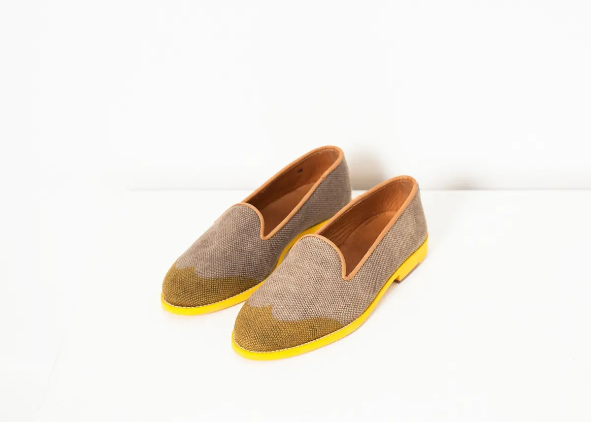 Wingtip Loafer In Yellow 1