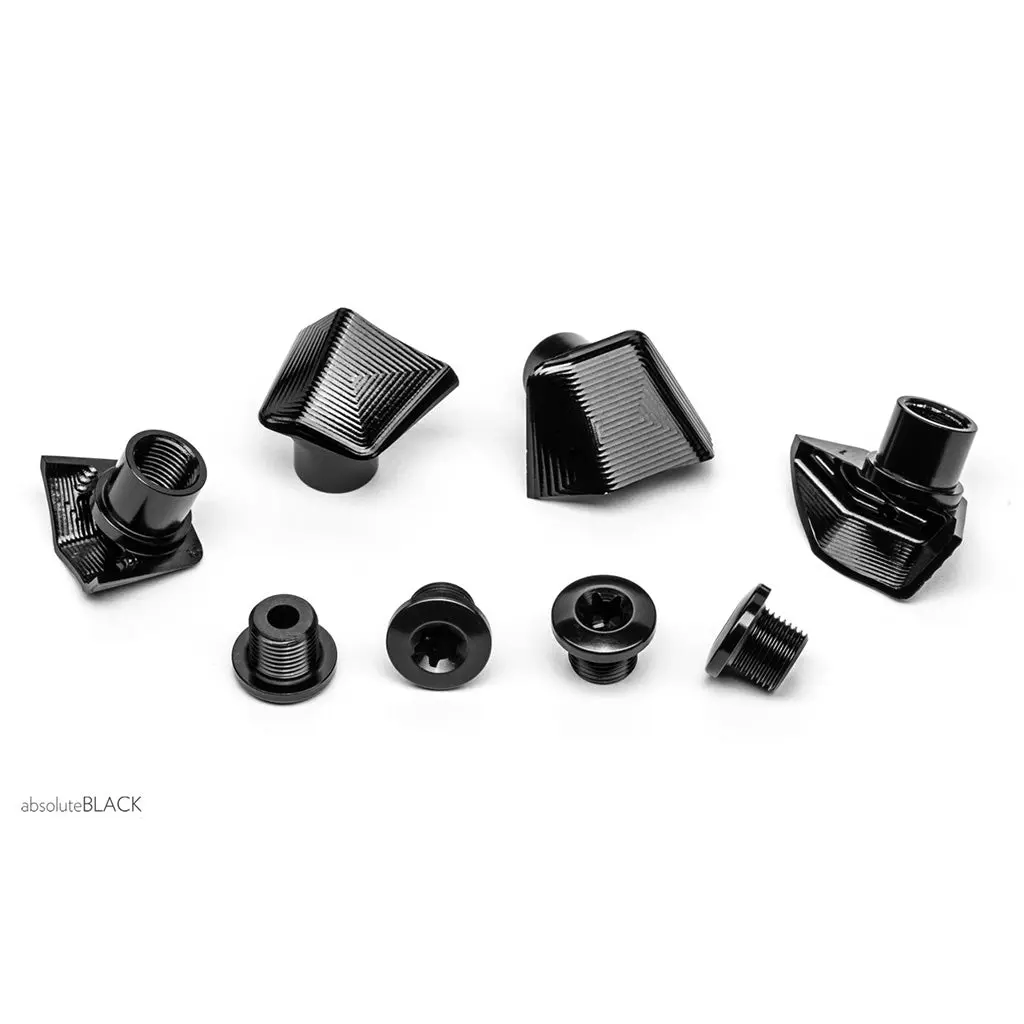 Absolute Black Crank Bolt Covers For Dura-Ace 9100 & Ultegra 8000 - Black 1