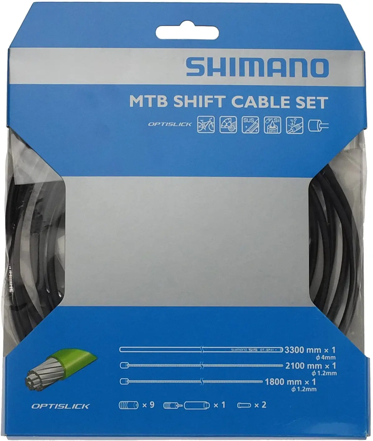 Shimano Mtb Shifting Cable Set (Optislick, Front/Rear Derailleur) 1