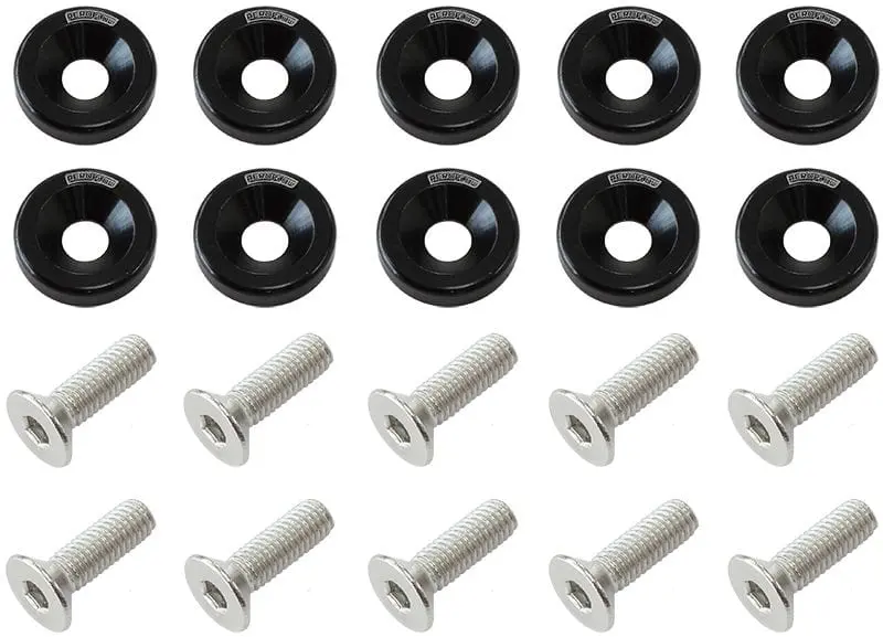 Billet Dress-Up Fender Bolt Kit – M6 X 1.0Mm, 20Mm Underhead Length, Black Finish (Af64-4365Blk) 1