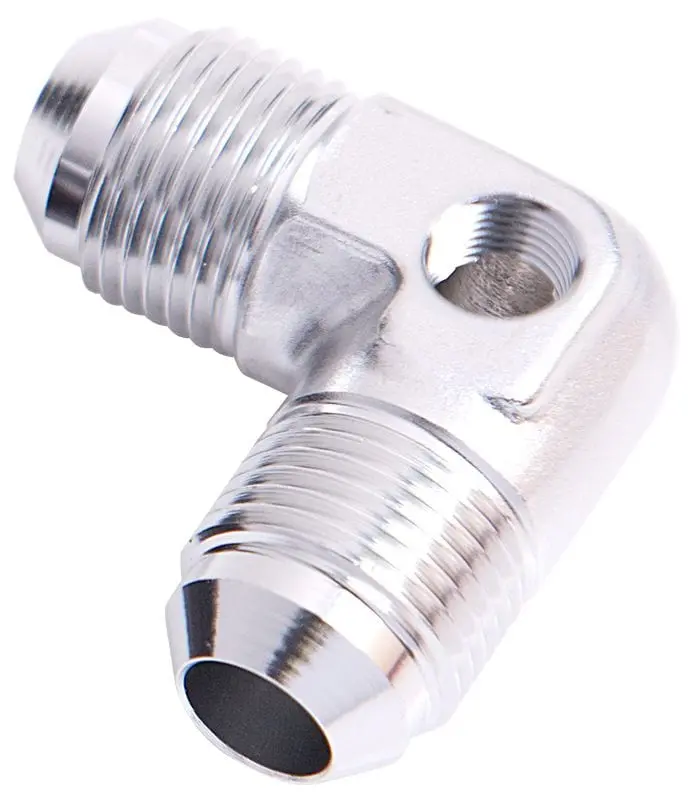 8An Male Flare Union Fitting With 1/8" Port For Fuel And Brake Lines 1