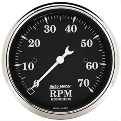 Autometer Old Tyme Black Series Analog Tachometer – Classic Styling 1