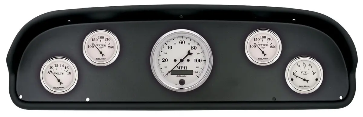 Autometer Vintage-Style White Instrument Cluster Kit – Model 2100-08 1