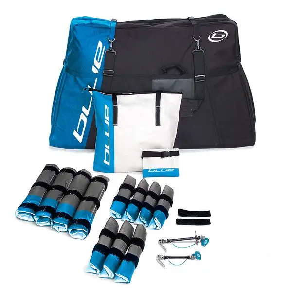 Blue Bike Travel Case With Roller Wheels 1
