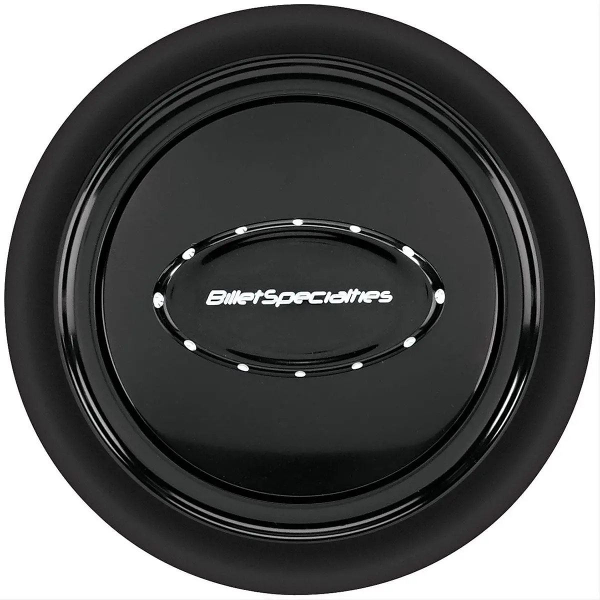 Billet Smooth Horn Button Bs32729 – Pro-Style Black Push Button With Embossed Logo 1