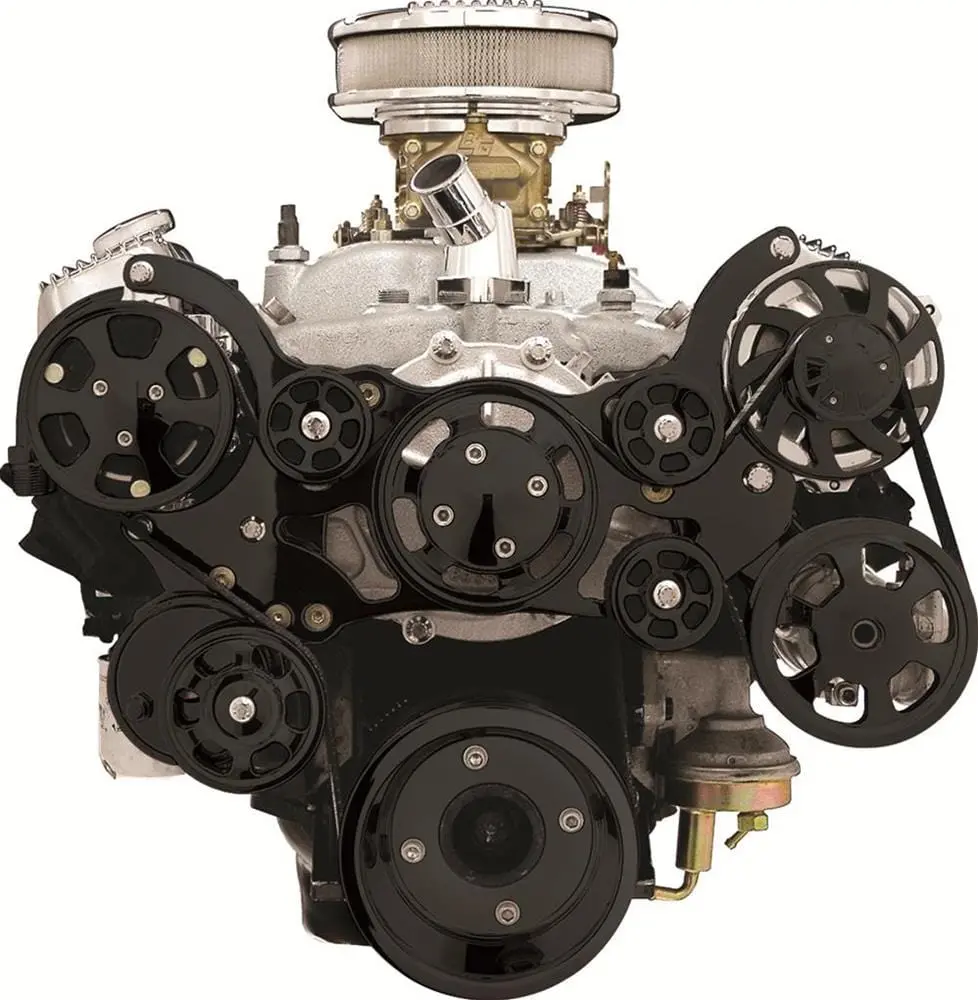 Billet Specialties Blk14900 Tru Trac Serpentine Drive System With A/C Compatibility 1