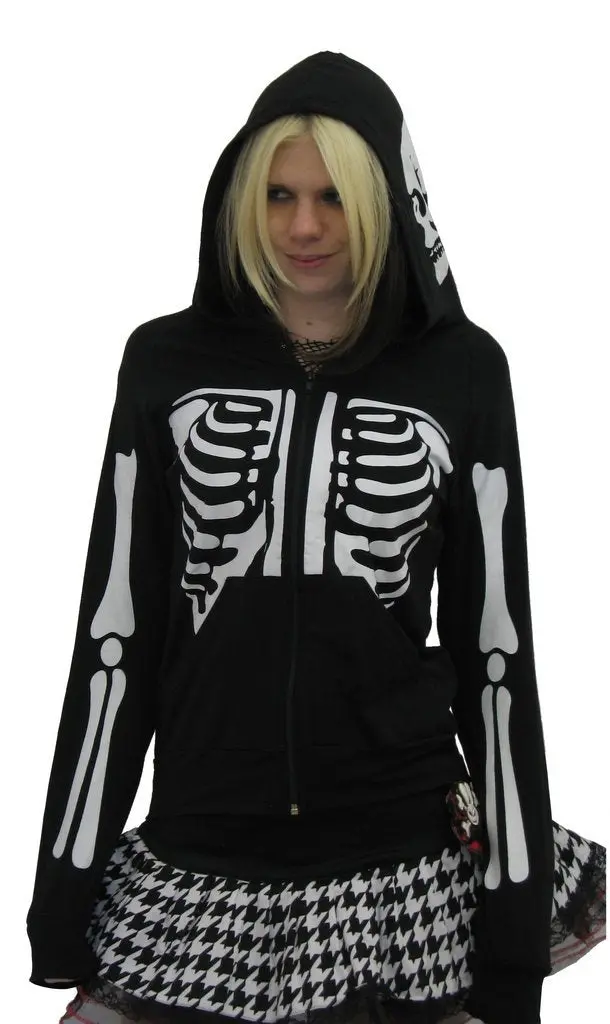 Skeleton Black Hoody 1
