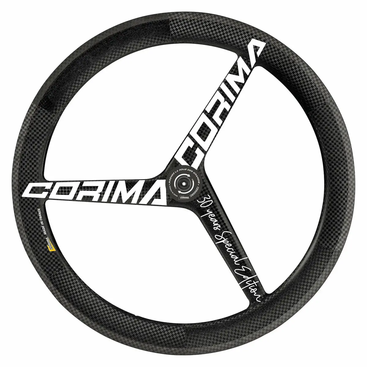Corima Ws Dx 3 Carbon Disc Brake Wheel - (Black/White) 1