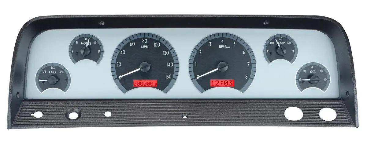Dakota Digital Vhx-64C-Pu-S-R Analog Gauge System – Plug-And-Play Retrofit For Classic Dashboards 1