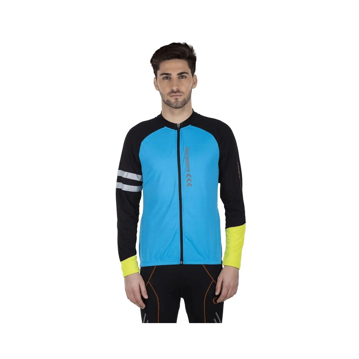 Firefox Full Sleeve Cycling Jersey - Blue/Black 1