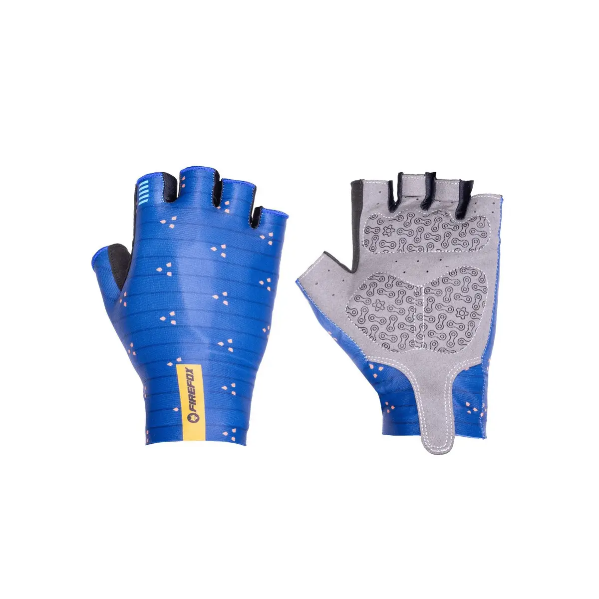 Firefox Bicycle Half Finger Pull On Gloves - Blue 1